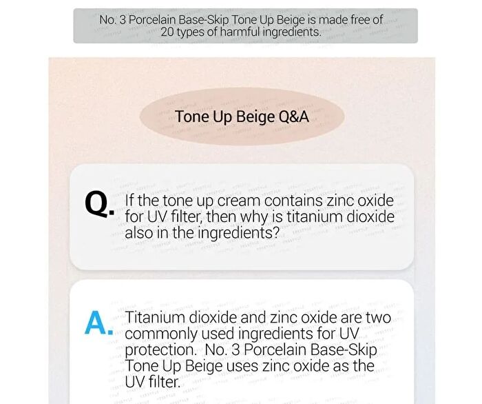 No. 3 Porcelain Base-Skip Tone Up Beige - 50ml