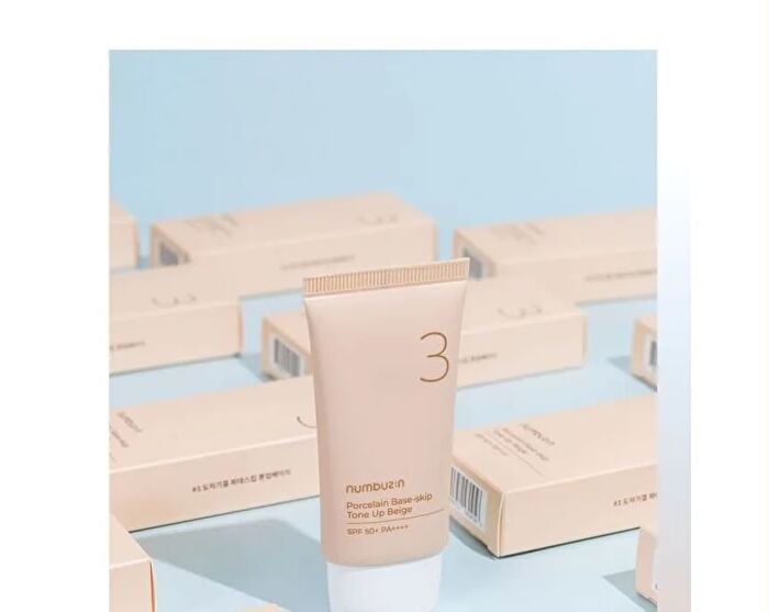 No. 3 Porcelain Base-Skip Tone Up Beige - 50ml