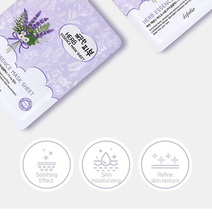 esfolio Herb Essence Mask Sheet Set - 25ml x 10pcs