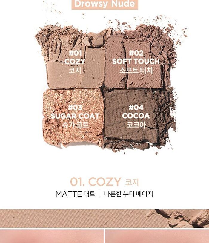 Merzy Mood Fit Shadow Palette - 3 Colors - #S1 Amusing Rose