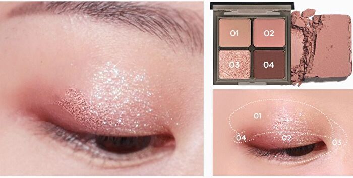 Merzy Mood Fit Shadow Palette - 3 Colors - #S1 Amusing Rose