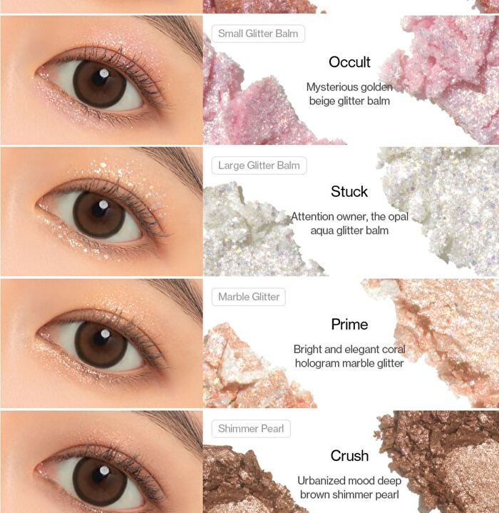 Glitterpedia Eye Palette - 7 Types - N°5 All Of Dusty Rose