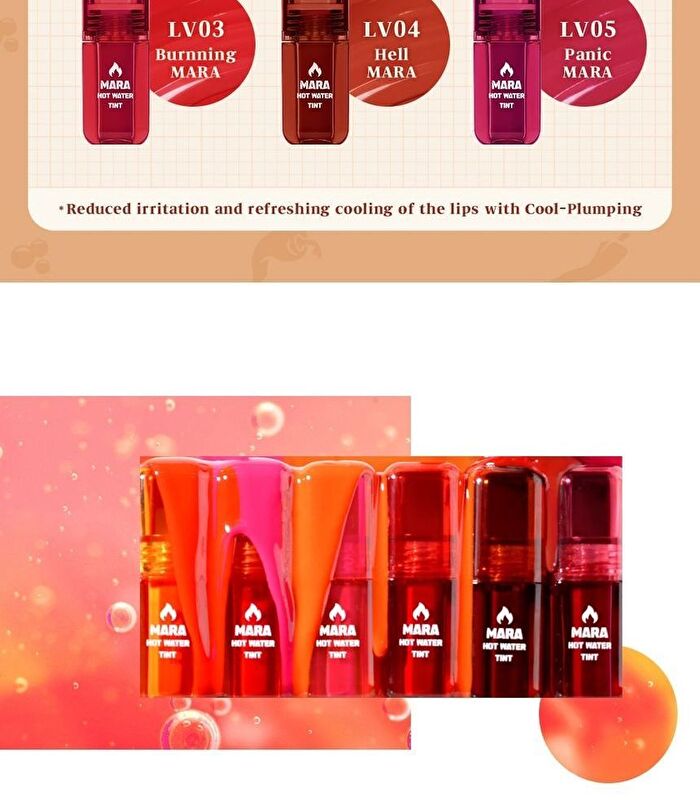Black Rouge Mara Hot Water Tint - 6 Colors - LV01 Spicy Mara
