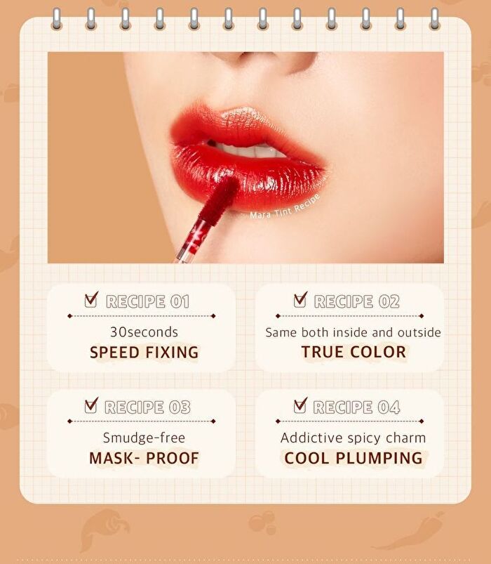 Black Rouge Mara Hot Water Tint - 6 Colors - LV02 Piquant Mara