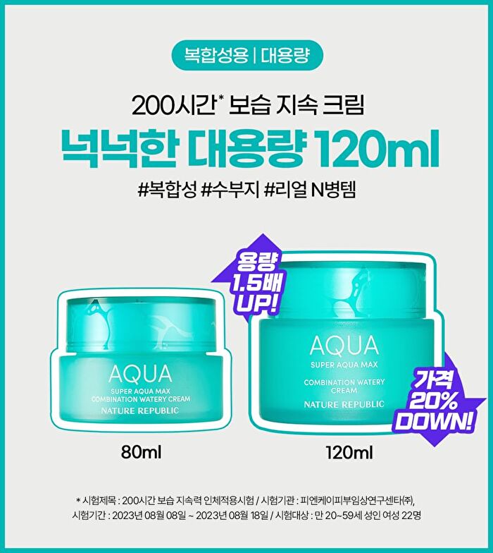Super Aqua Max Combination Watery Cream Jumbo - Renewed - 120ml