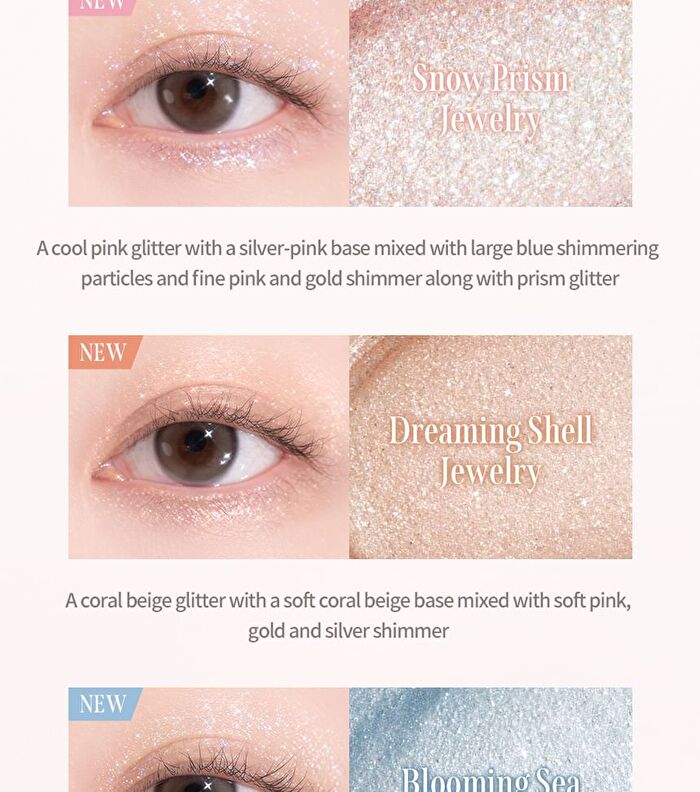 Fairy Jewel Eye Glitter - 6 Colors - #02 Pink Splash Jewelry
