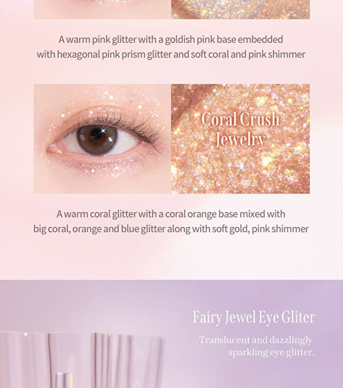 Fairy Jewel Eye Glitter - 6 Colors - #02 Pink Splash Jewelry