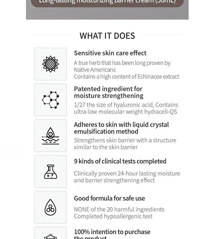 Rawquest Echinacea Calming Moisture Cream - 50ml