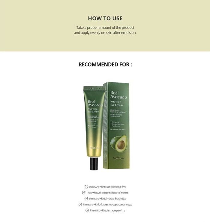 Real Avocado Nutrition Eye Cream - 40ml