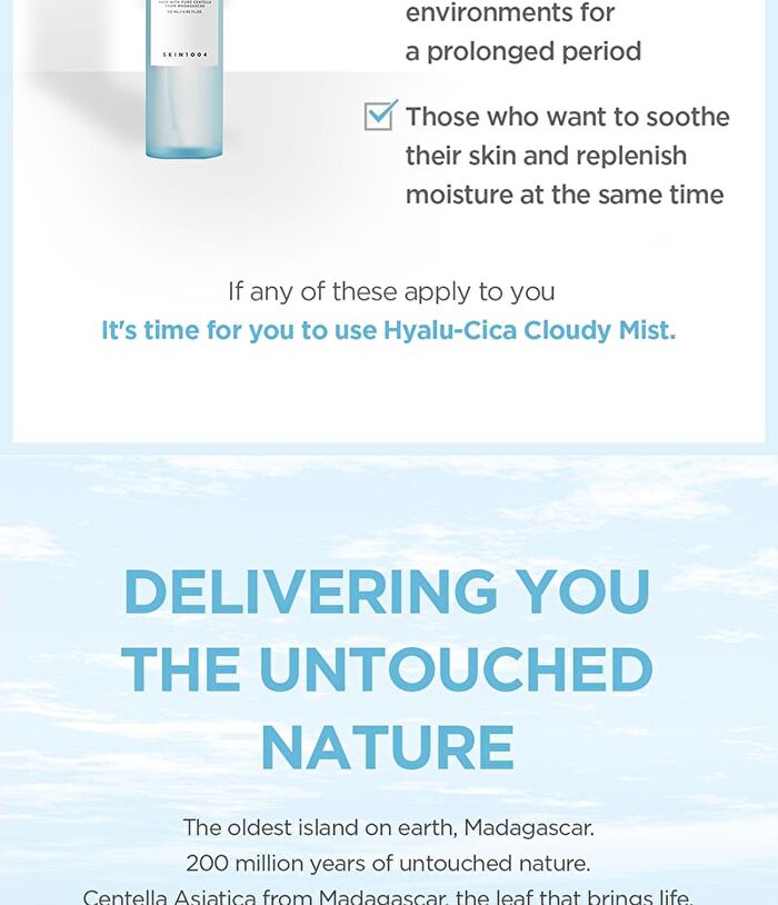 SKIN1004 Madagascar Centella Hyalu-Cica Cloudy Mist - 2024 Version - 120ml