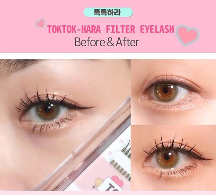 Coringco Toktok-Hara Filter Eyelash - 4 Types - Black - 9mm