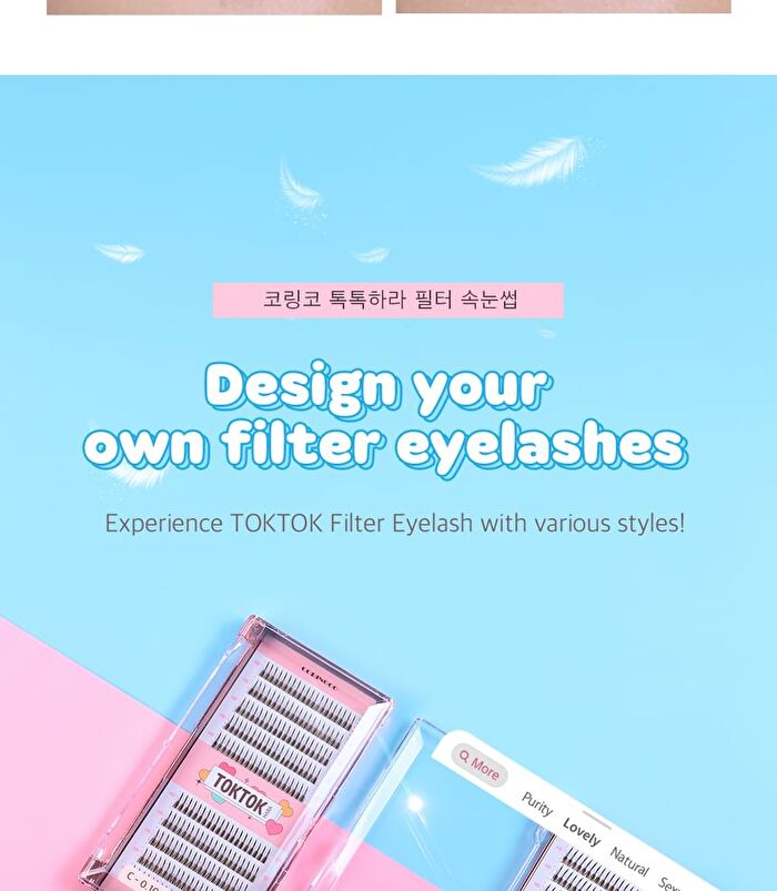 Coringco Toktok-Hara Filter Eyelash - 4 Types - Black - 9mm