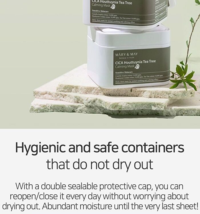 Mary&May Cica Houttuynia Tea Tree Calming Mask - 30 sheets