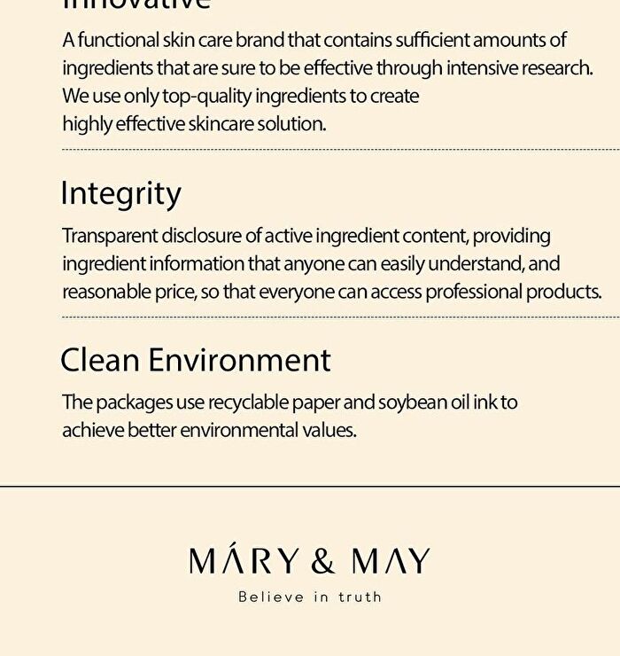 Mary&May Cica Houttuynia Tea Tree Calming Mask - 30 sheets