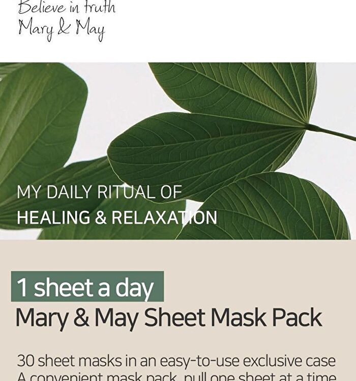 Mary&May Cica Houttuynia Tea Tree Calming Mask - 30 sheets