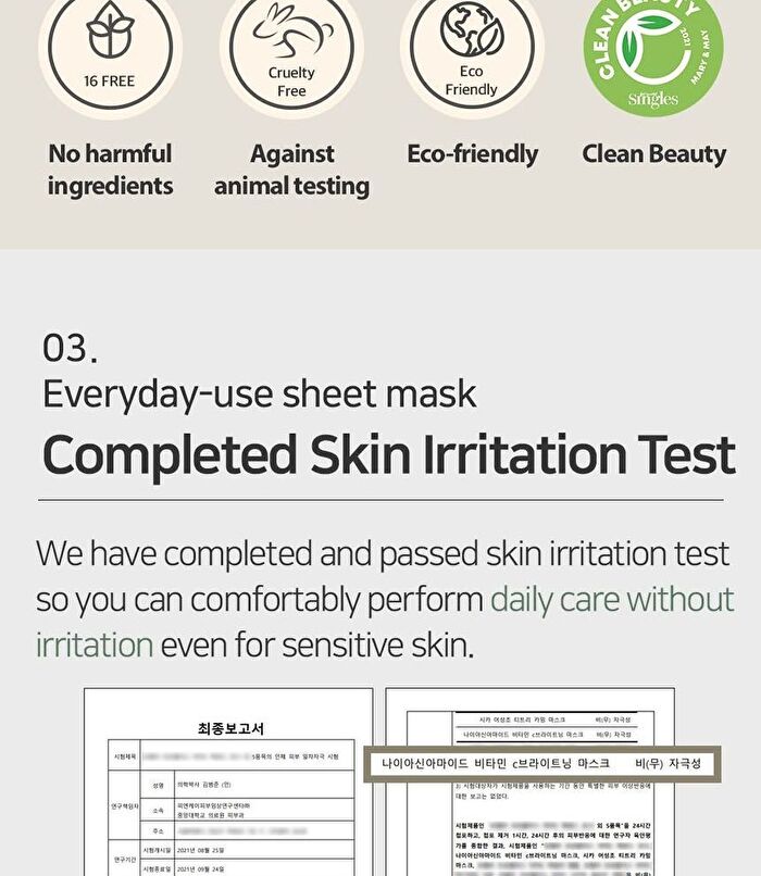 Mary&May Niacinamide Vitamin C Brightening Mask - 30 sheets