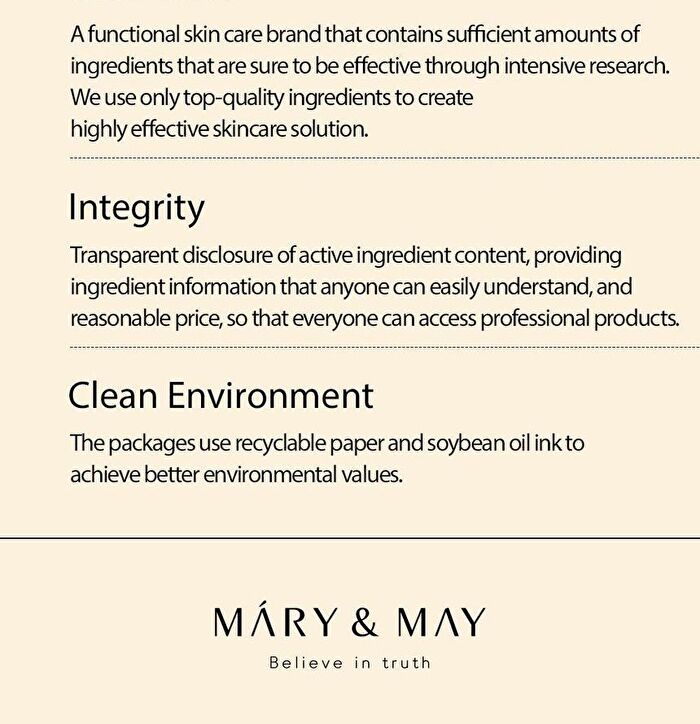 Mary&May Niacinamide Vitamin C Brightening Mask - 30 sheets