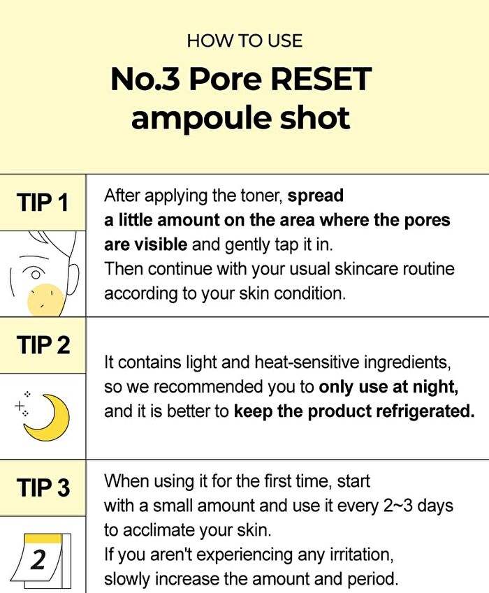 numbuzin No. 3 Pore Reset Ampoule Shot - 25ml