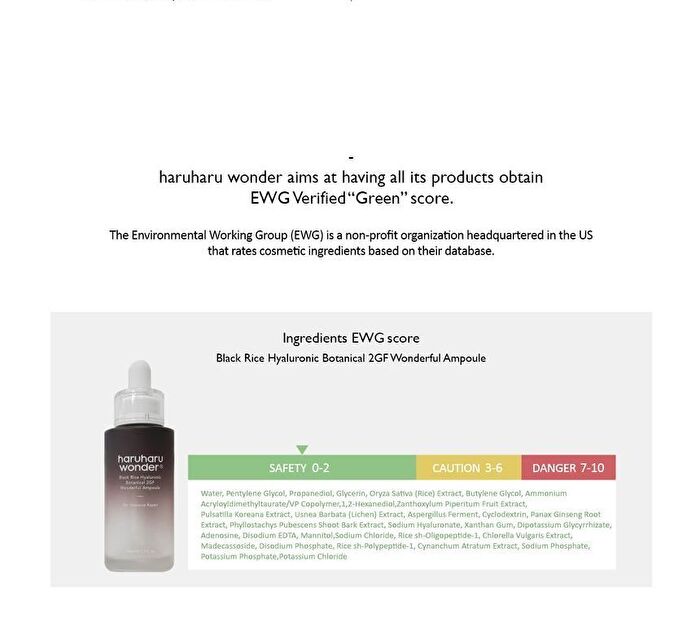 haruharu wonder Black Rice Hyaluronic Botanical 2GF Wonderful Ampoule - 30ml