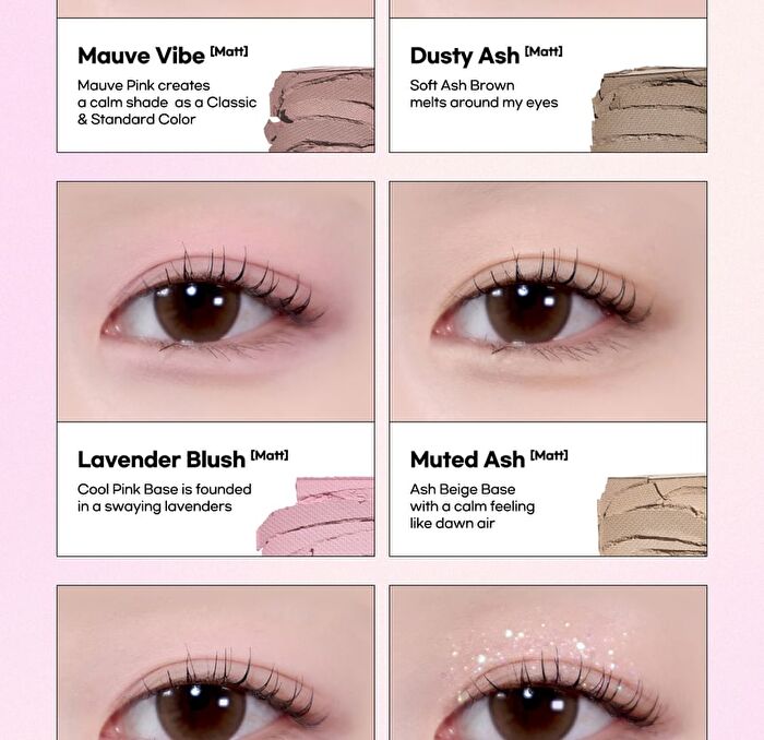Seasonal Blending Eyeshadow Palette - 6 Types - #01 Sunset Grass