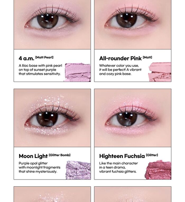 Seasonal Blending Eyeshadow Palette - 6 Types - #01 Sunset Grass