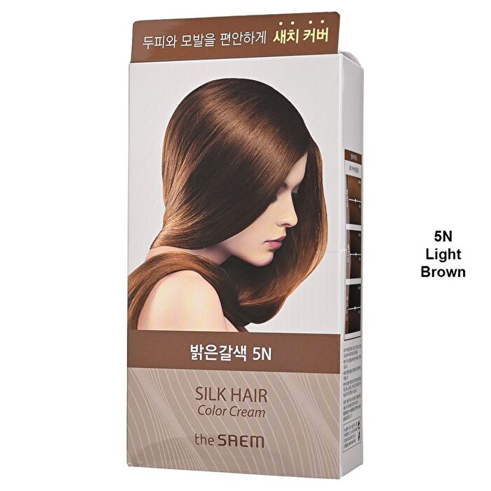 Silk Hair Color Cream Gray Hair Cover - 4 Colors - #4N Natural Brown