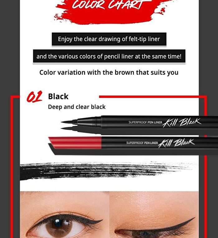Superproof Pen Liner - 4 Colors - #01 Black