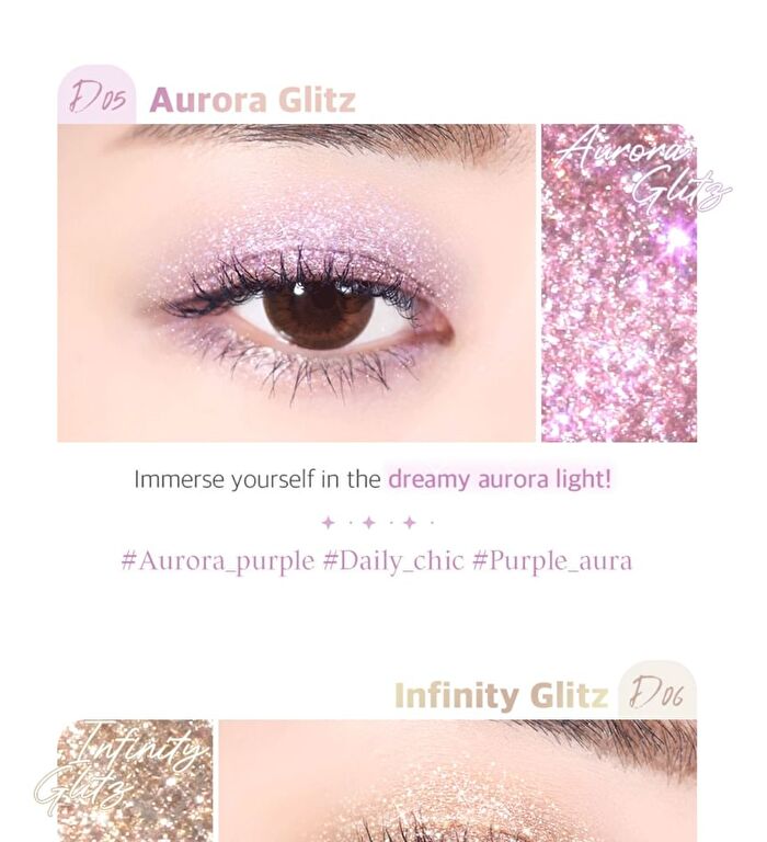Black Rouge Drop Eyes Stick Glitz - 6 Colors - D05 Aurora Glitz
