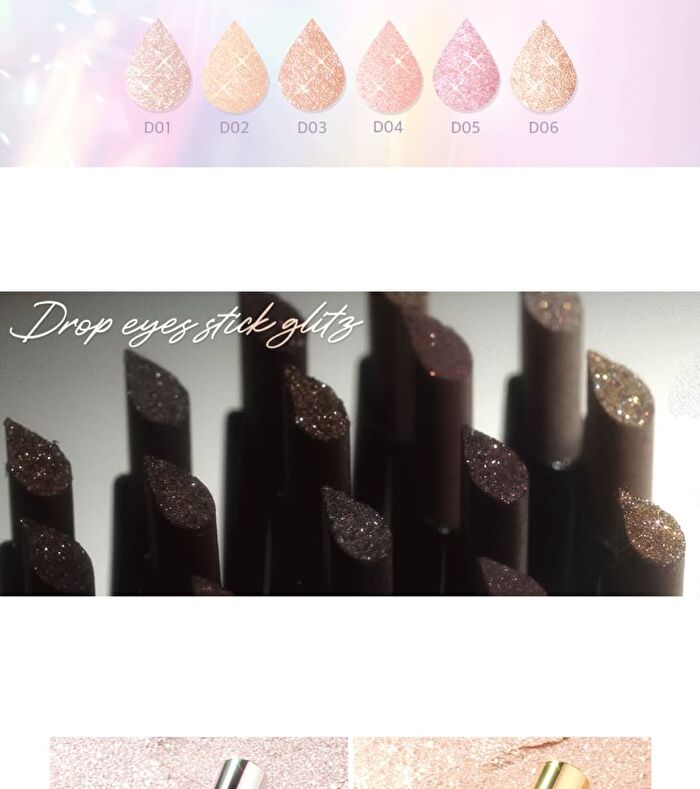 Black Rouge Drop Eyes Stick Glitz - 6 Colors - D05 Aurora Glitz