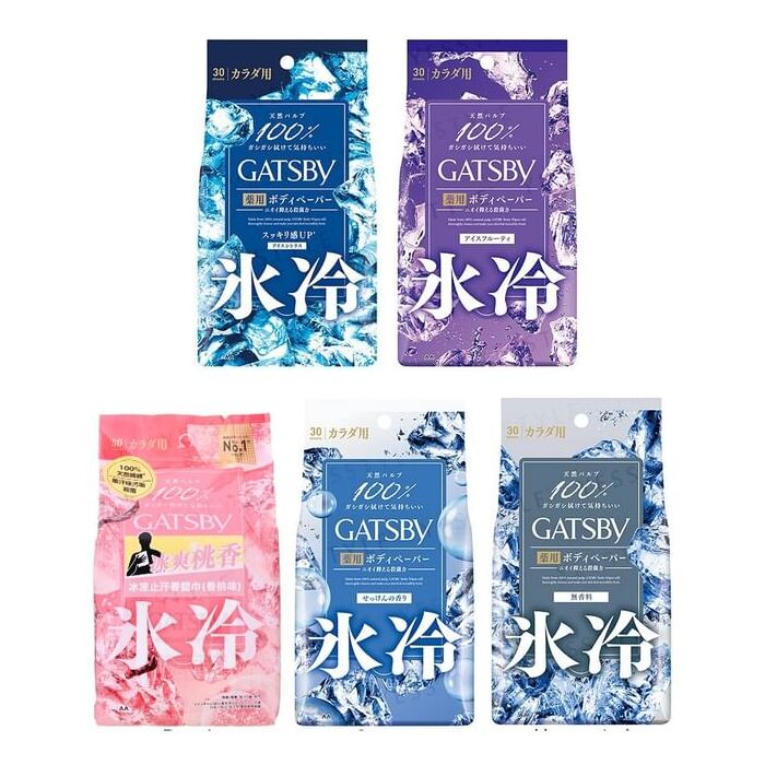 Gatsby Ice Type Deodorant Body Wipes - Savon - 30 pcs