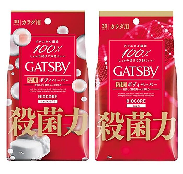 Mandom Gatsby Biocore Deodorant Body Paper - Unscented - 30 pcs