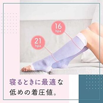 Medi Qtto Open-Toe Stockings - 1 pair - Lavender - L