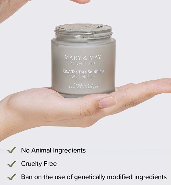 Mary&May Cica Tea Tree Soothing Wash Off Mask Pack - 125g