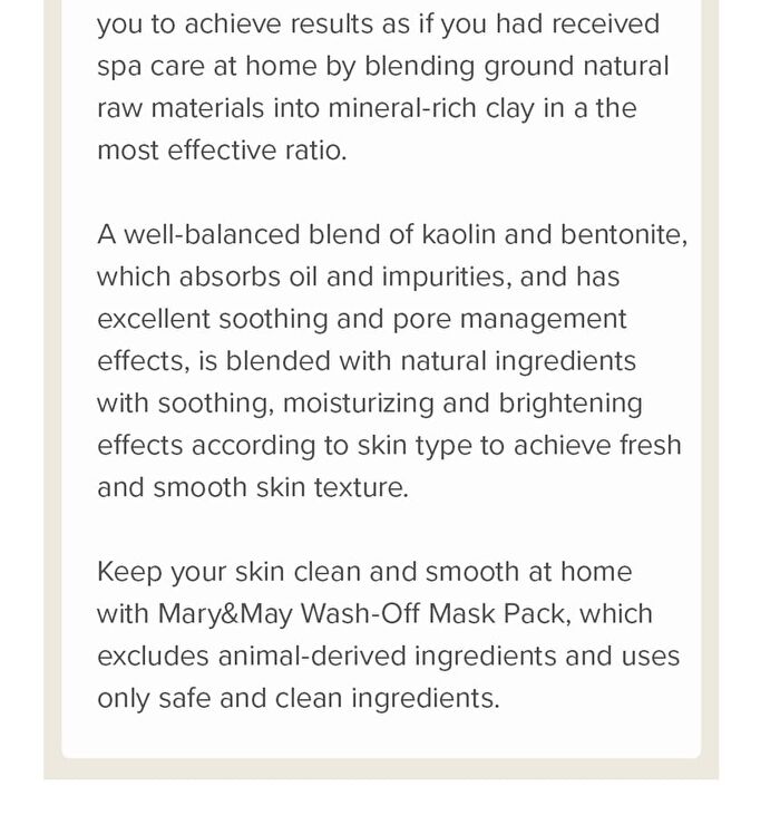 Mary&May Cica Tea Tree Soothing Wash Off Mask Pack - 125g