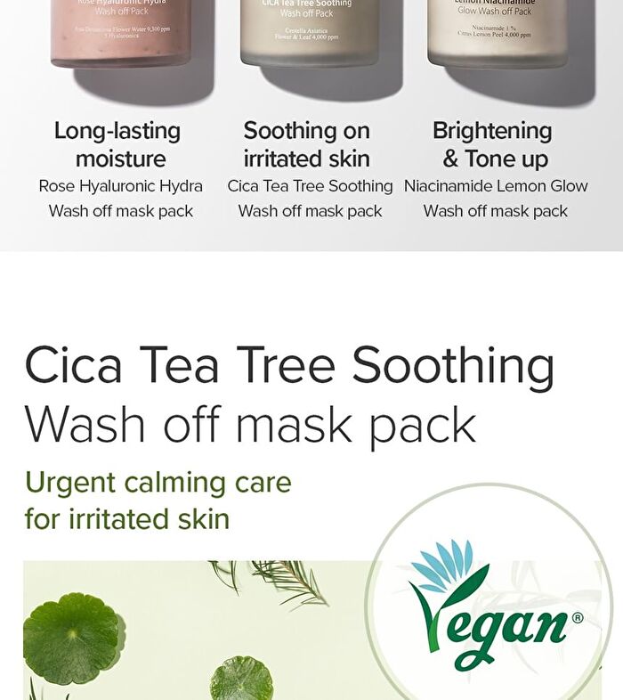 Mary&May Cica Tea Tree Soothing Wash Off Mask Pack - 125g