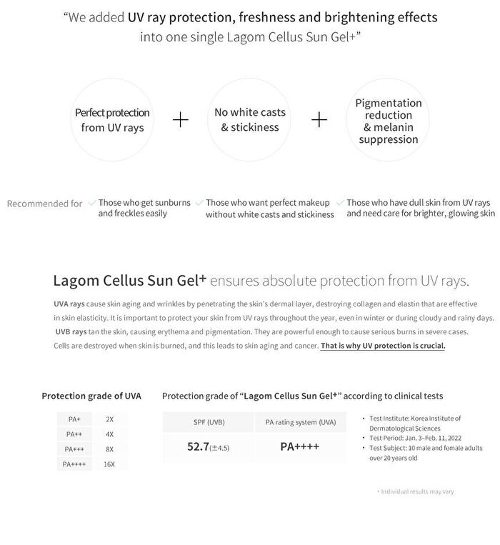Lagom Cellus Sun Gel Plus - 40ml