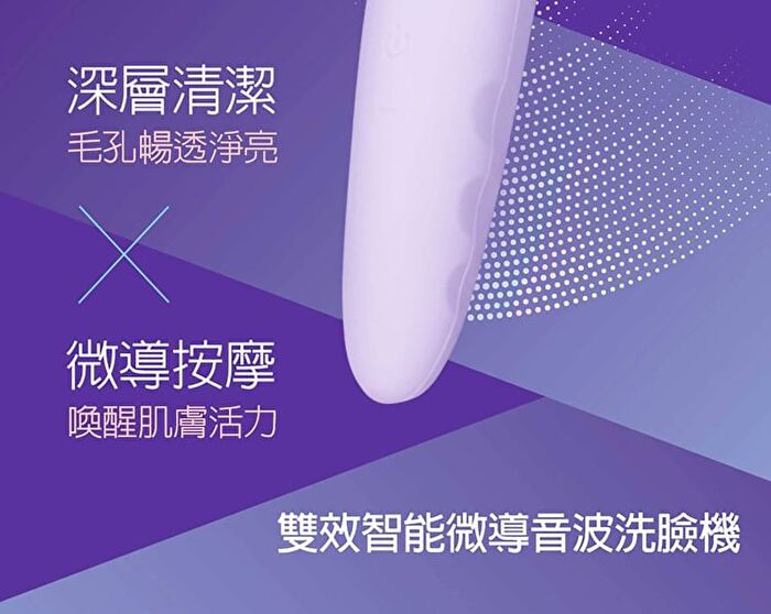 2-In-1 Pro-Cleansing Facial Brush Purple - 1 pc