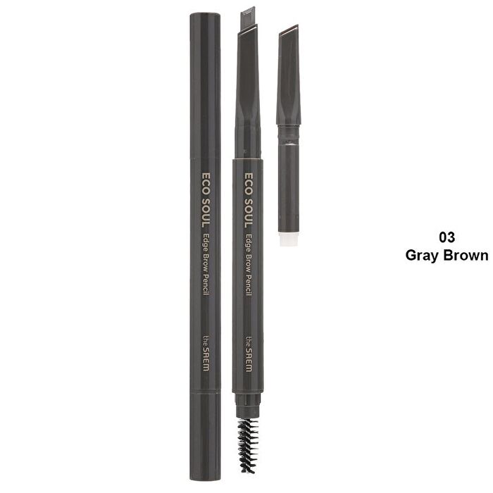 Eco Soul Edge Brow Pencil Set - 3 Colors - #02 Deep Brown