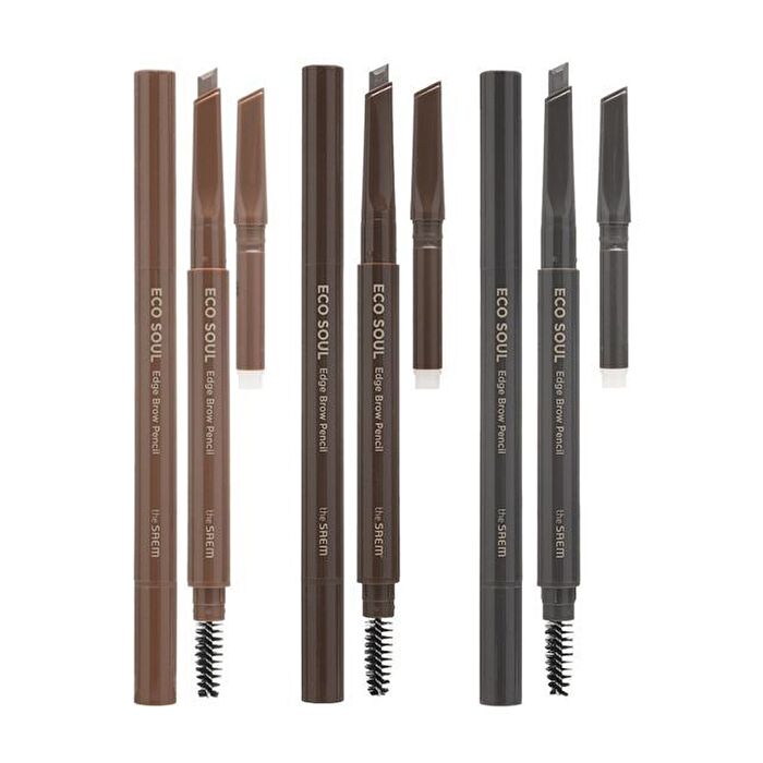 Eco Soul Edge Brow Pencil Set - 3 Colors - #02 Deep Brown