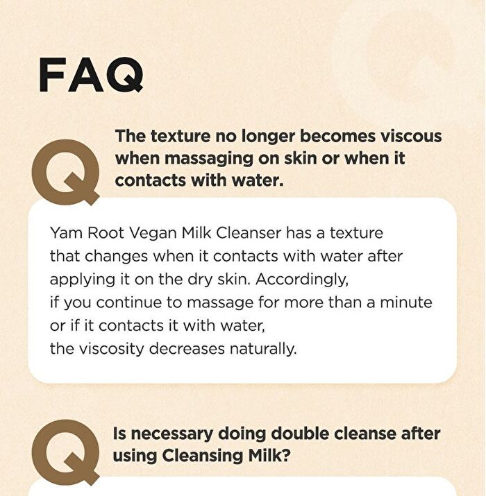 Yam Root Vegan Milk Cleanser - 220ml