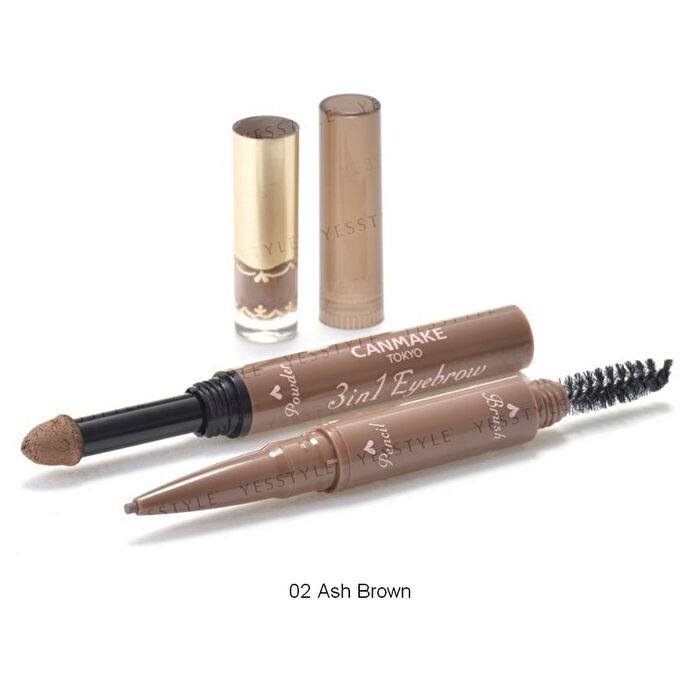 Canmake 3 In 1 Eyebrow - 02 Ash Brown