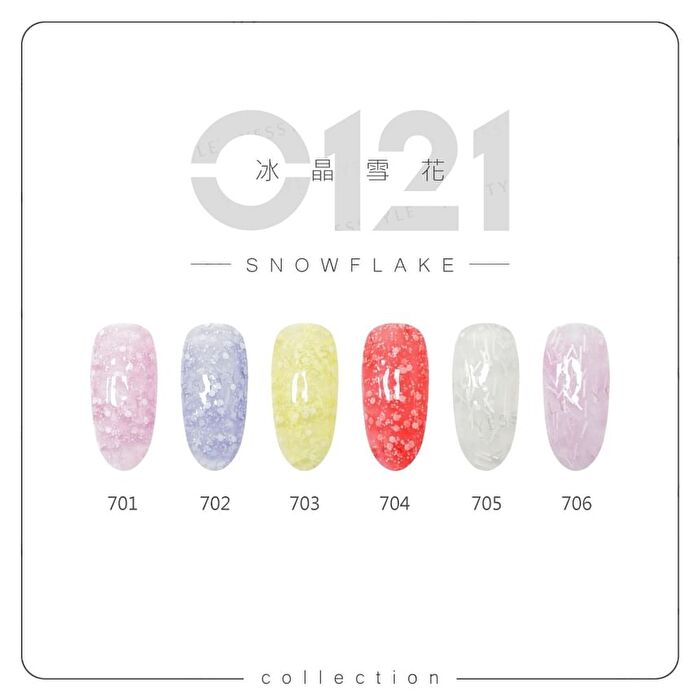 0121 Nail Gel Polish Snowflake Collection 702 Purple - 8ml