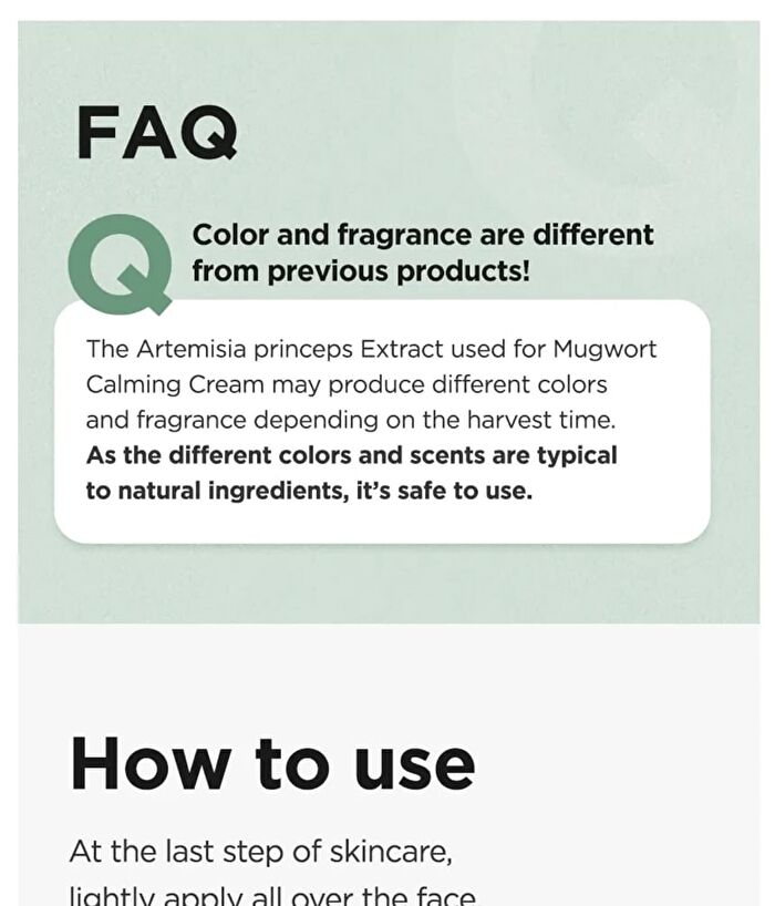 Mugwort Calming Cream - New Version - 50ml