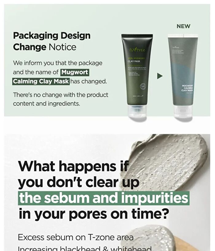 Mugwort Calming Clay Mask - New Version - 100ml
