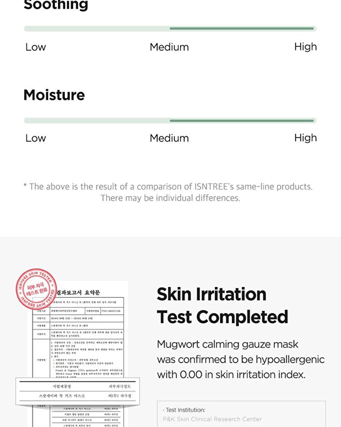 Mugwort Calming Gauze Mask Set - New Version - 23g x 10 sheets