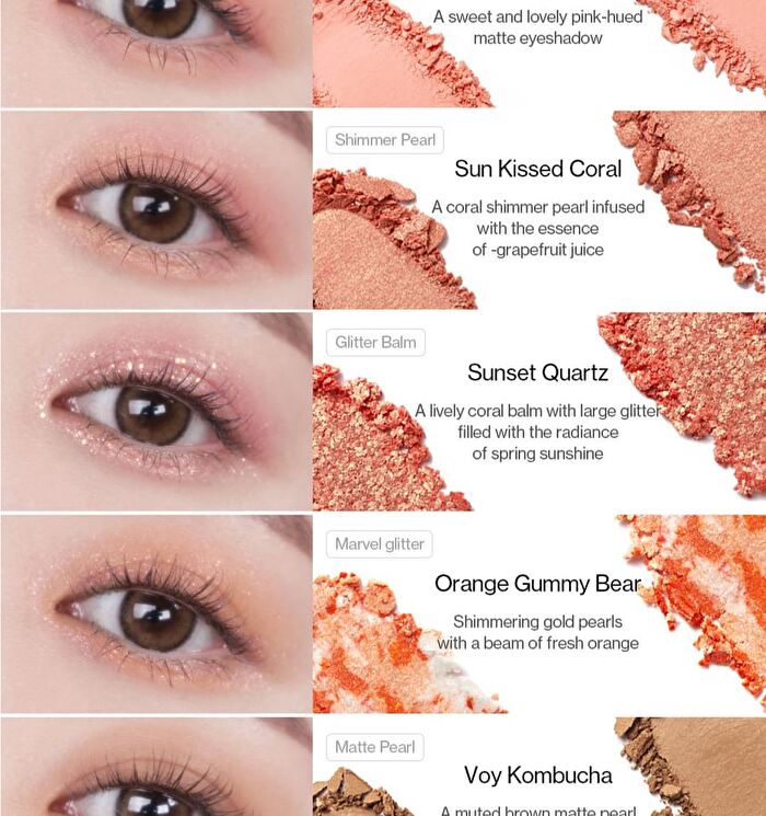 Glitterpedia Eye Palette - 7 Types - N°7 All of Peach Ade