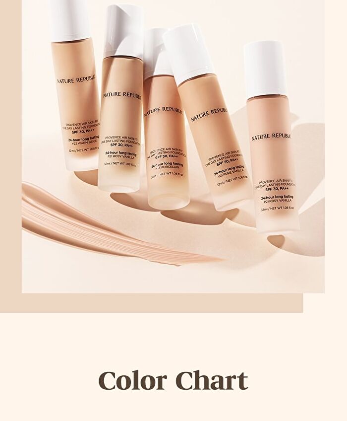 Provence Air Skin Fit One Day Lasting Foundation - 4 Colors - #P21 Rosy Vanilla
