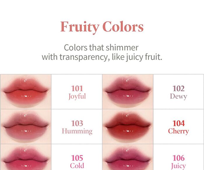 Fruity Glam Tint - 23 Colors - #109 Fresh