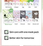esfolio Niacinamide With Black Bean Essence Mask Sheet Set - 10 sheets