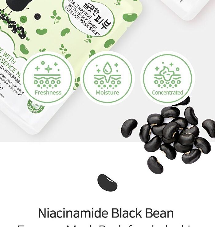 esfolio Niacinamide With Black Bean Essence Mask Sheet Set - 10 sheets